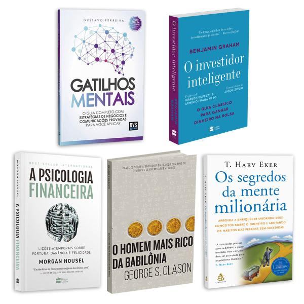 Imagem de Kit 5livros, Gatilhos Mentais, Psicologia Financeira, Homem Mais Rico da Babilônia, Segredos da Mente Milionária, Escute!