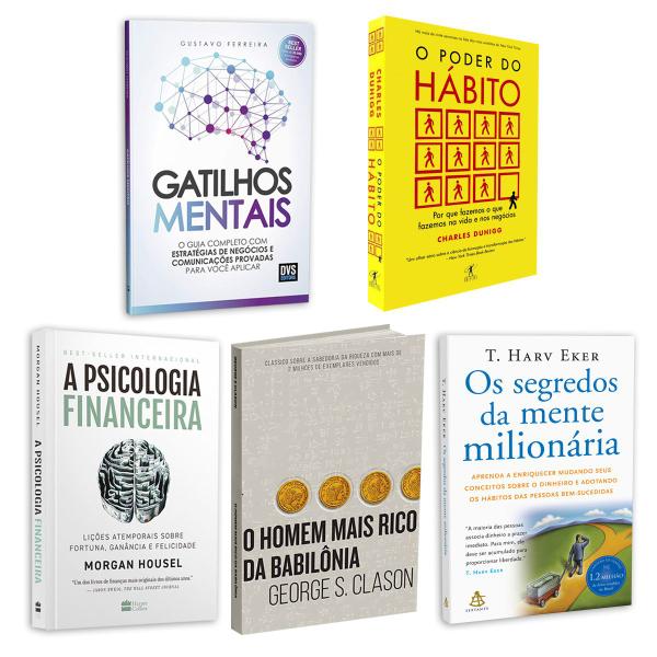 Imagem de Kit 5livros, Gatilhos Mentais, Psicologia Financeira, Homem Mais Rico da Babilônia, Segredos da Mente Milionária, O Poder Do Hábito