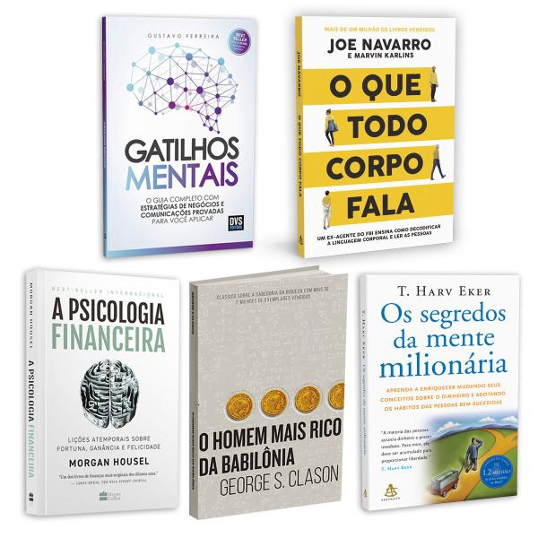 Imagem de Kit 5livros, Gatilhos Mentais, Psicologia Financeira, Homem Mais Rico da Babilônia, Segredos da Mente Milionária, O Que Todo Corpo Fala