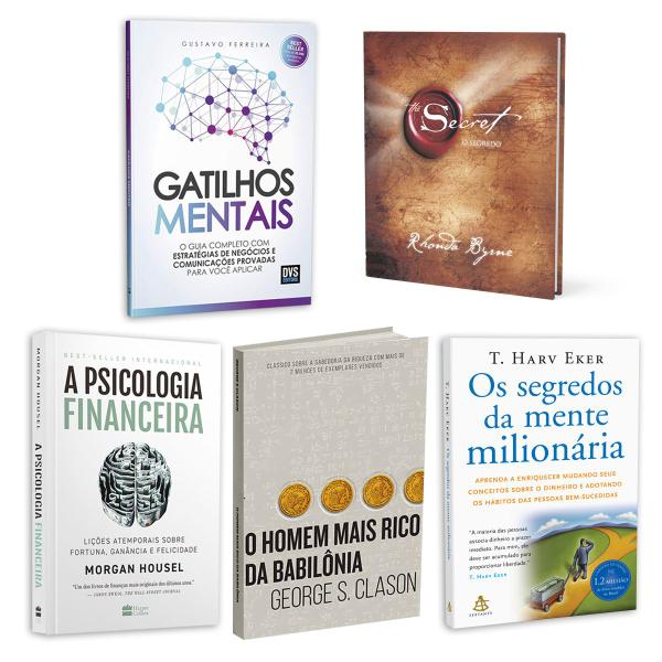 Imagem de Kit 5livros, Gatilhos Mentais, Psicologia Financeira, Homem Mais Rico da Babilônia, Segredos da Mente Milionária, O Segredo, The Secret