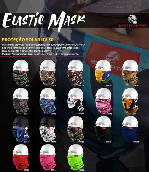 Imagem de Kit 5pçs Buff Elastic Mask Lenço Banda de Pesca Matadeira