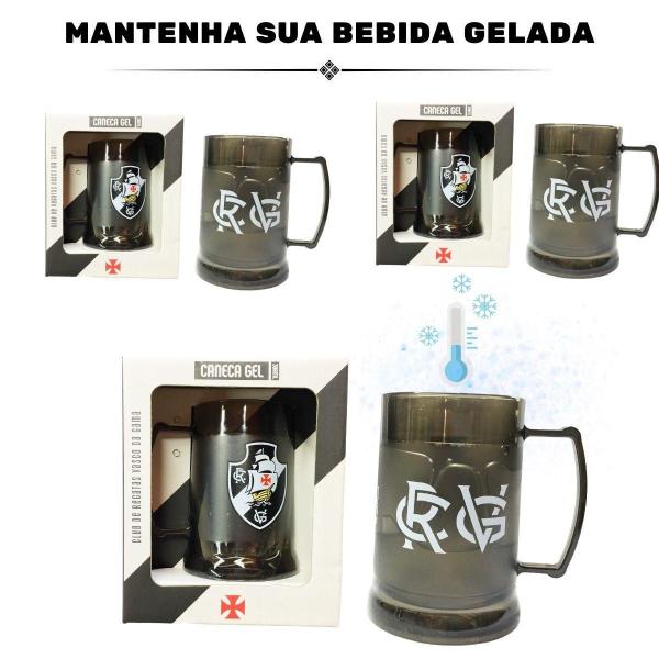 Imagem de Kit 5Un Caneca Copo Gel 300Ml Isolante Térmico Chopp Cerveja