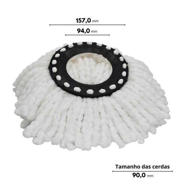 Imagem de Kit 5un Refil Microfibra para MOP Giratório 12LT 16cm