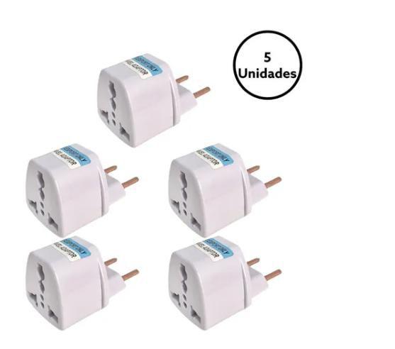 Imagem de Kit 5x Adaptadores Tomada Universal Padrão Europeu P Brasil