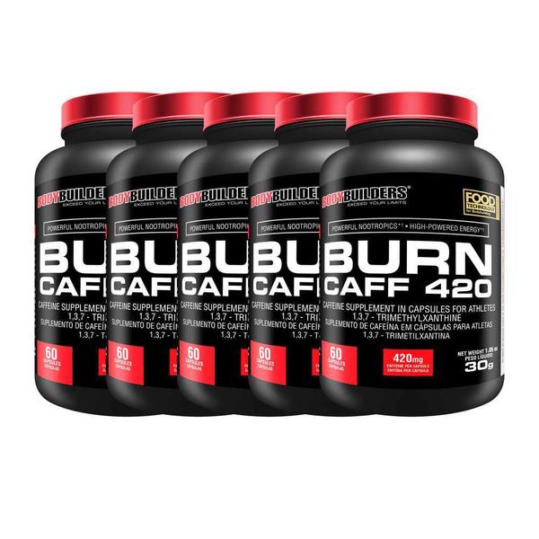 Imagem de Kit 5x Caféina Burn Caff 420 - 60 Cáps - Bodybuilders