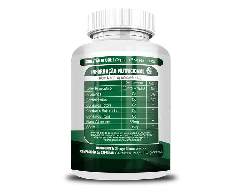 Imagem de Kit 5x Ginkgo Biloba 120 Capsulas 500 Mg - Bionutri