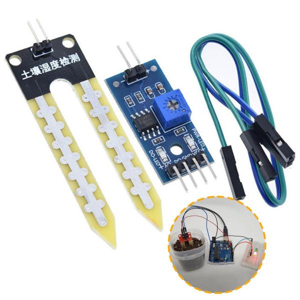 Imagem de Kit 5x Higrômetro Sensor Umidade Do Solo Para Arduino e Pic