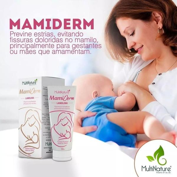 Imagem de Kit 5x Mamiderm Lanolina Creme 50g MultiNature C