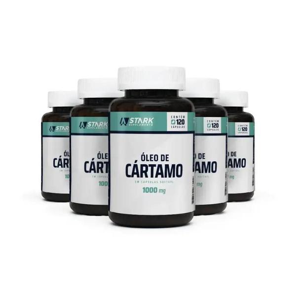 Imagem de Kit 5X Óleo De Cártamo 1000 Mg Stark - 120 Cápsulas