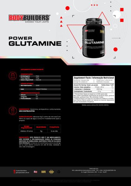 Imagem de KIT 5x Power Glutamine 100g + 5x Power Creatine 100g - BodyBuilders