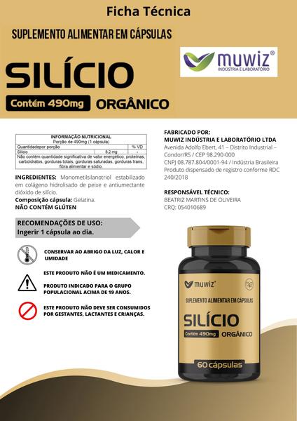 Imagem de kit 5x Silício Orgânico  490mg / 60 cápsulas