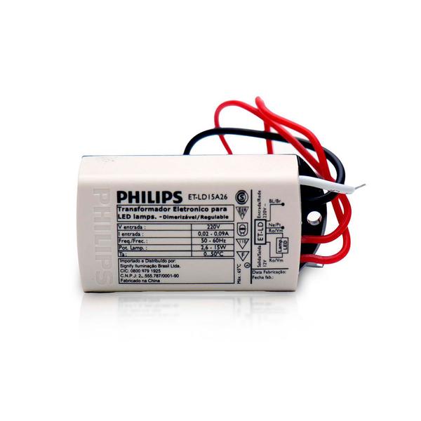 Imagem de Kit 5x Transformadores Eletrônicos Dim LED 15W 220V Philips