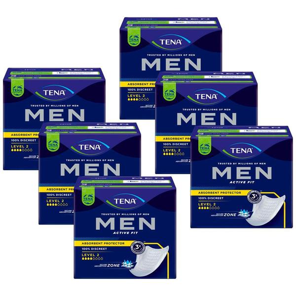 Imagem de Kit 6 Absorventes Tena MEN Level 2 Medium 10un cada