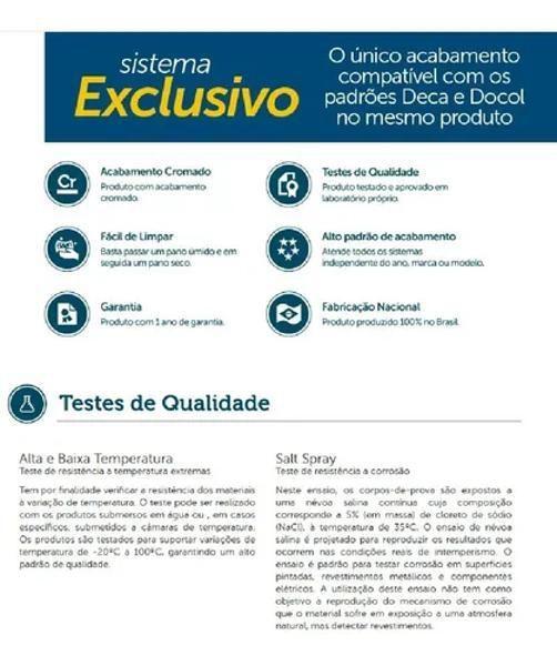 Kit 6 Acabamento Registro C40 Deca/Meber/Docol Cromado - Blukit Imagem de Kit 6 Acabamento Registro C40 Deca/Meber/Docol Cromado