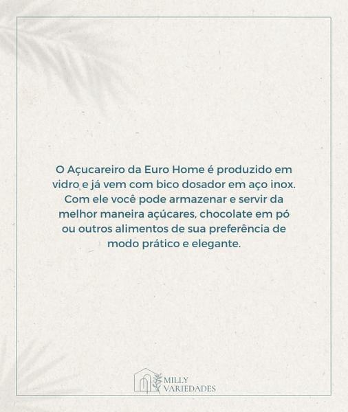 Imagem de Kit 6 Açucareiro De Vidro Com Bico Dosador Econômico Euro Home