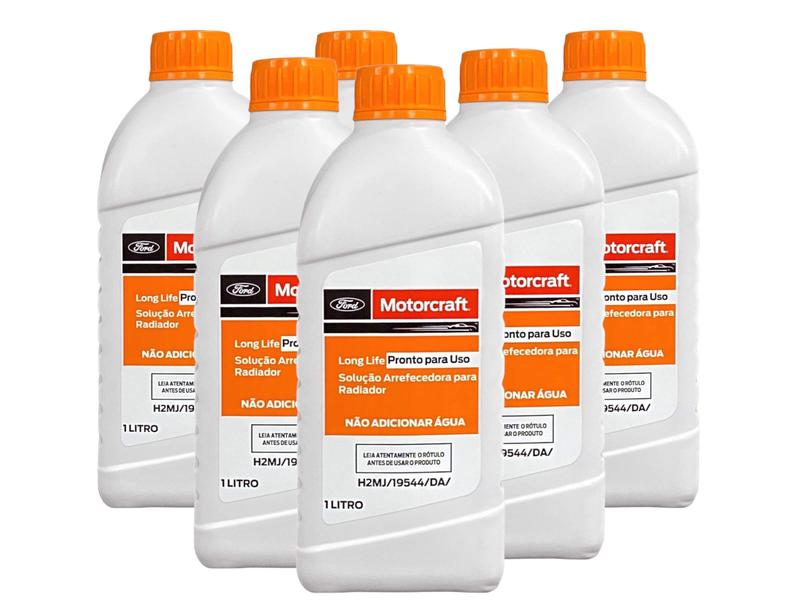 Imagem de Kit 6 Aditivo para Radiador Original Motorcraft Long Life Pronto para Uso LARANJA