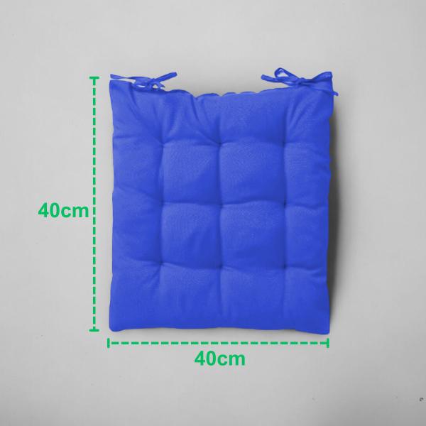 Imagem de Kit 6 Almofadas Futon Confortável P/ Cadeiras Assento Decorativo 40x40