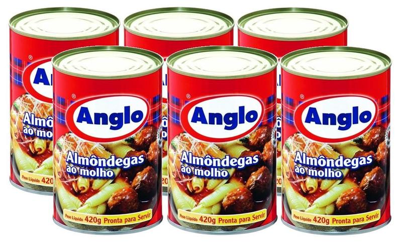 Imagem de Kit 6 almondegas ao molho anglo lata 420g