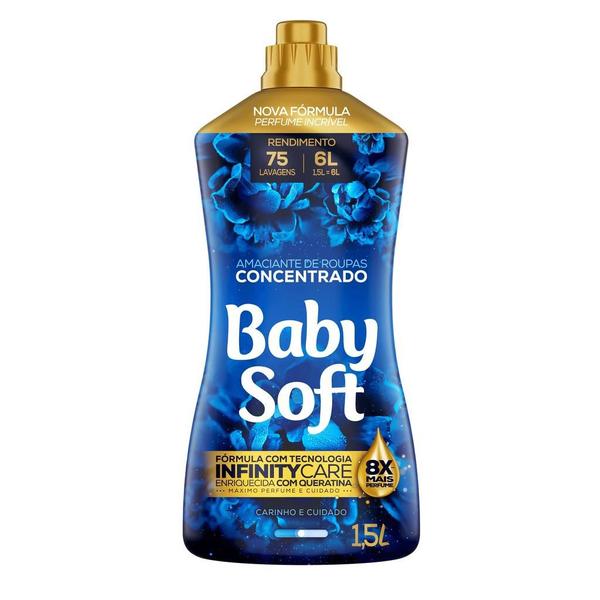 Imagem de Kit 6 Amaciantes Concentrados Baby Soft Carinho e Cuidado 1,5l