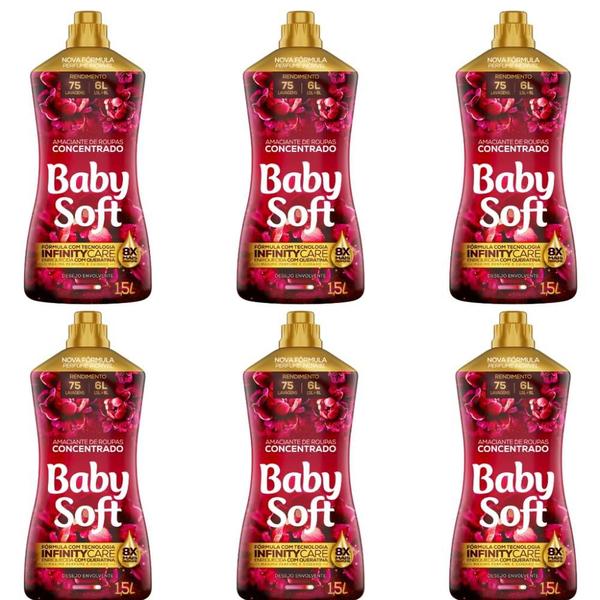 Imagem de Kit 6 Amaciantes Concentrados Baby Soft Desejo Envolvente 1,5l