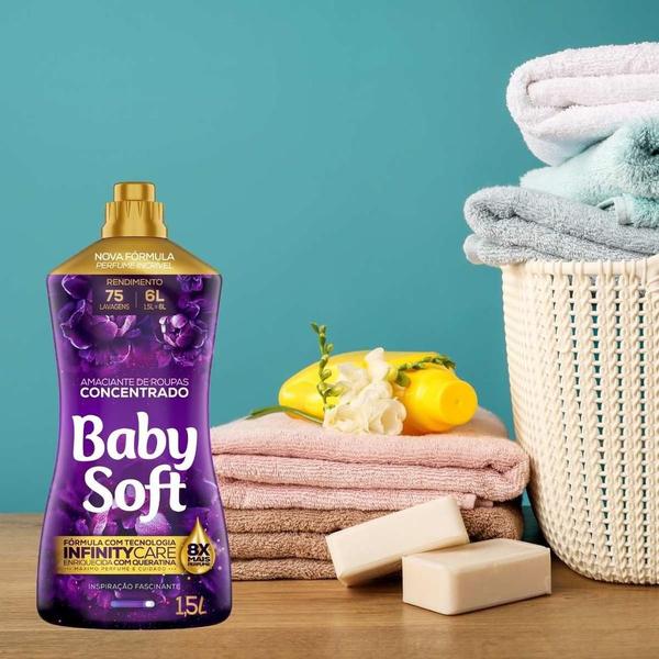 Imagem de Kit 6 Amaciantes Concentrados Baby Soft Inspiração Fascinante 1,5L