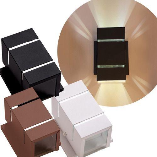 Kit 6 Arandelas 2 Foco 2 Friso C/base Externa Parede Ar1512 - IDEALLUME Imagem de Kit 6 Arandelas 2 Foco 2 Friso C/base Externa Parede Ar1512
