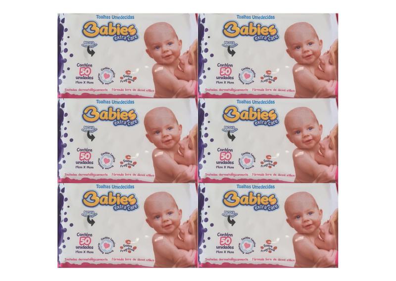 Imagem de Kit 6 Babies Extra Care - Toalhas Umedecidas  com 50 Folhas