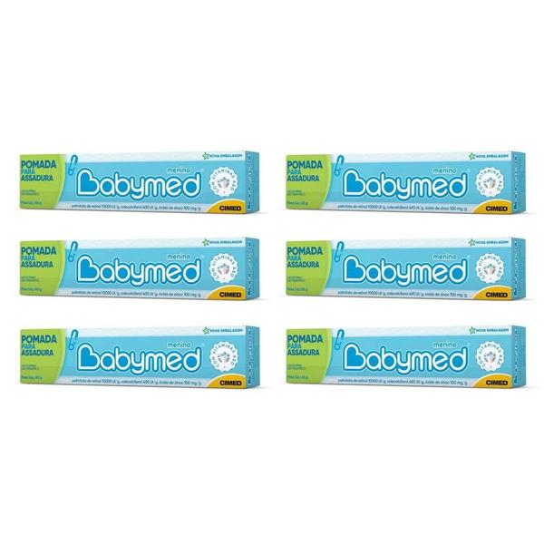 Imagem de Kit 6 Babymed Pomada Azul 45g cada