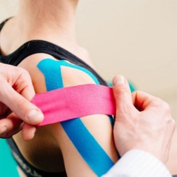 Imagem de Kit 6 Bandagem Elástica Kinesio Tape Fisioterapia Prevenção Esporte 30 metros