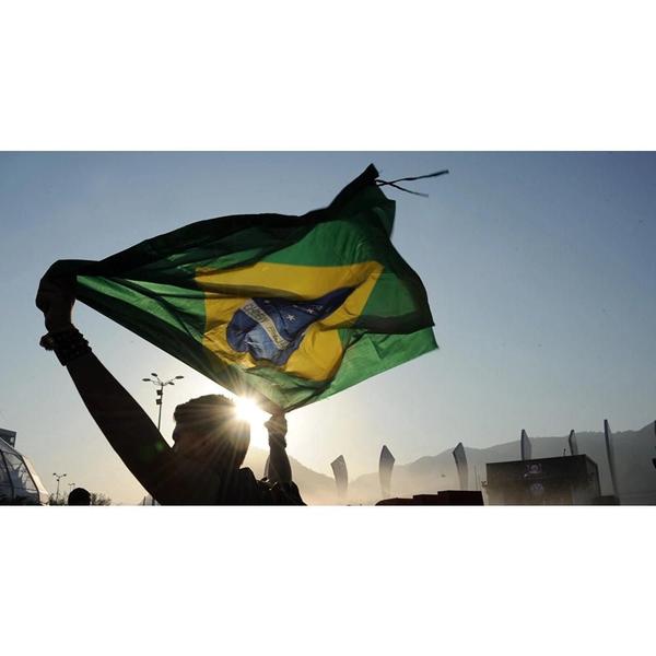 Imagem de Kit 6 Bandeira Do Brasil Pano Tecido 65x95cm 100% Poliéster