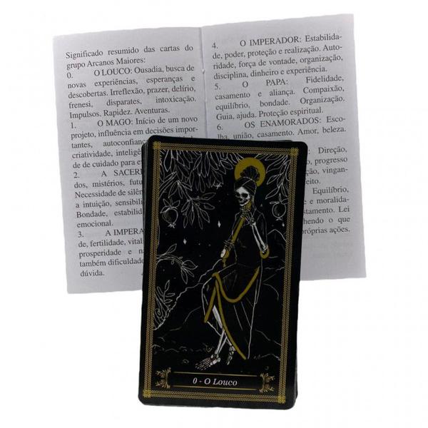 Imagem de Kit 6 Baralhos o Tarot Negro 22 Cartas Plastificadas