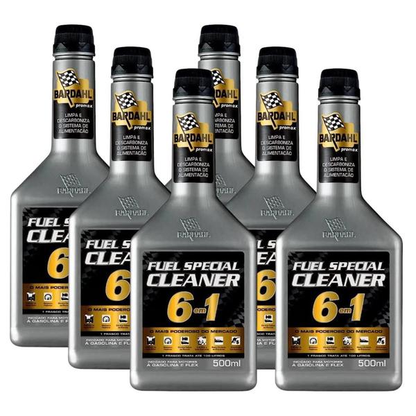 Imagem de Kit 6 Bardahl Fuel Special Cleaner 6 Em 1 Adtivo Combustível 500ml