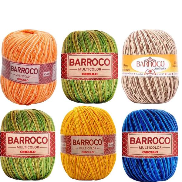 Imagem de Kit 6 Barroco Multicolor Fio 6 Matizado Circulo 452 Metros