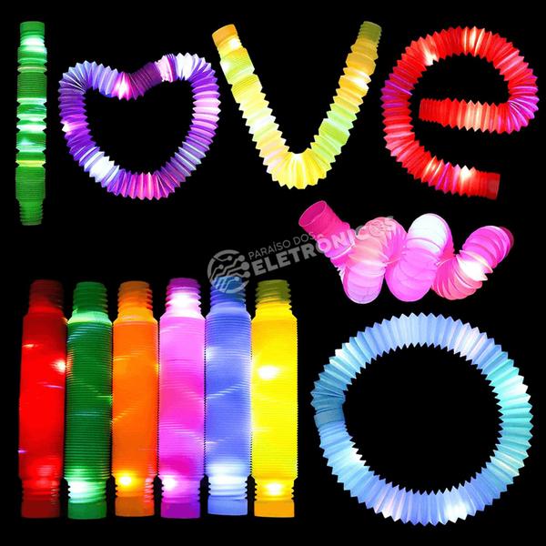 Imagem de Kit 6 Bastão Pop Tubes LED Color Iluminados Para Festas Baladas Discoteca Eventos  YGX050