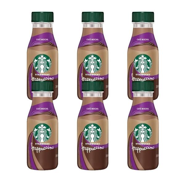 Kit 6 Bebidas Láctea Starbucks Frappuccino Café Mocha 280ml - Nestlé Imagem de Kit 6 Bebidas Láctea Starbucks Frappuccino Café Mocha 280ml