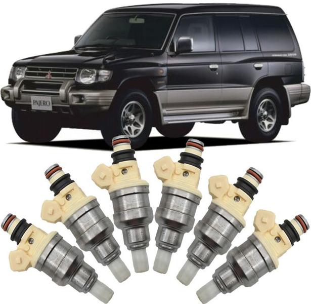 Imagem de Kit 6 Bico Injetor Mitsubishi Pajero 3.0 V6 12v de 1991 À 1998  -  Inp051