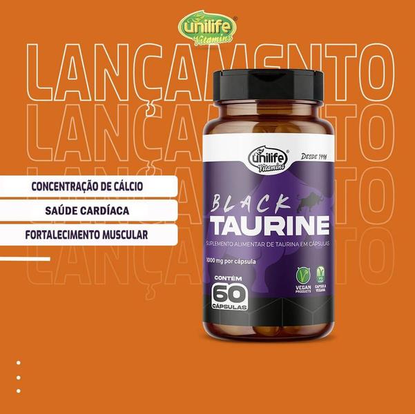 Imagem de KIT 6 BLACK TAURINE - 60 Cápsulas 1000mg UNILIFE