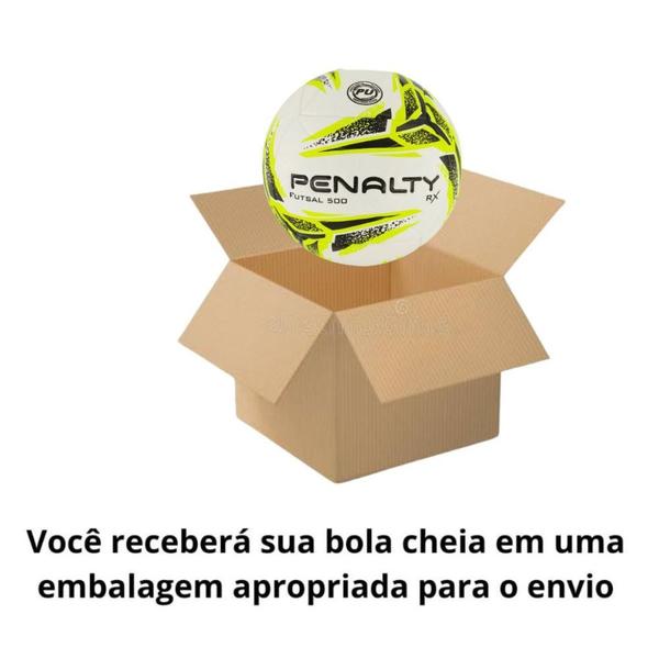 Imagem de Kit 6 Bola Futsal Penalty Rx 500 XXII Oficial Futebol Salão