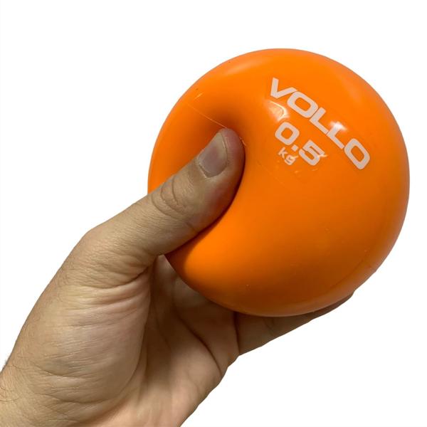 Imagem de Kit 6 Bolas Tonificadoras de Peso Tonning Ball VP1060 0,5 Kg Pilates Vollo Sports