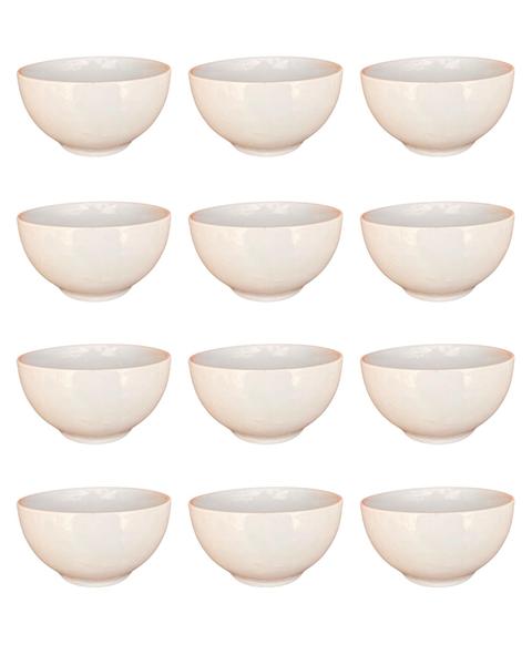 Imagem de Kit 6 bows de porcelana branca 500 ML ideal para sopas e caldos