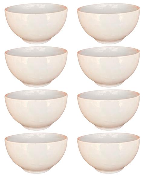 Imagem de Kit 6 bows de porcelana branca 500 ML ideal para sopas e caldos