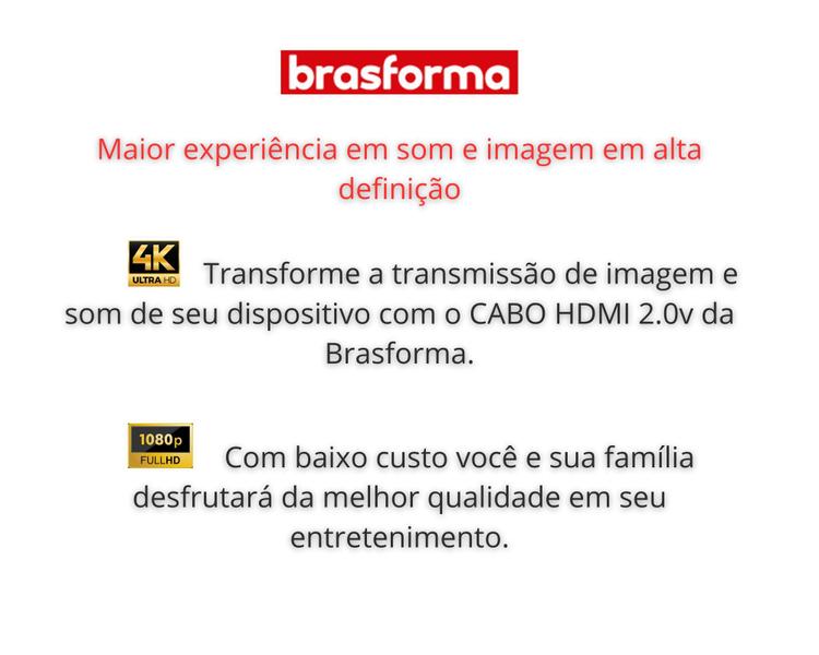 Imagem de Kit 6 Cabo HDMI 2.0 4k 2mts Ultra HD conector banhado a ouro