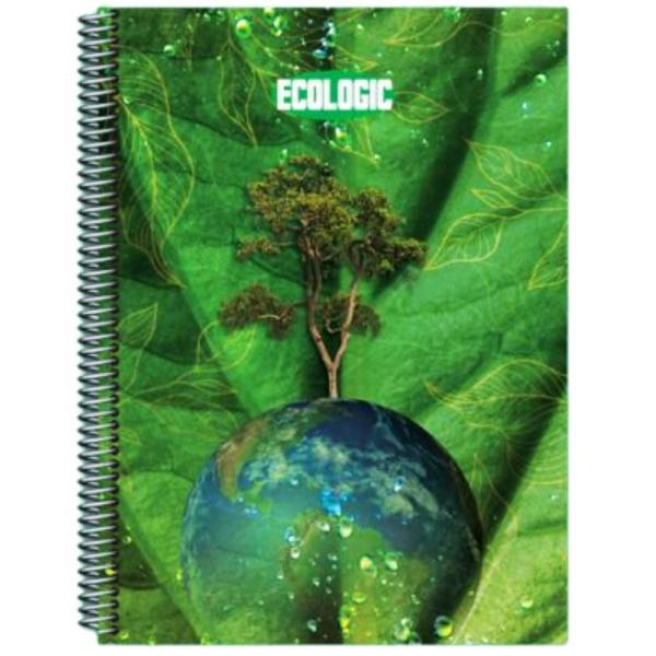 Imagem de Kit 6 Caderno Ecologic X 80 Folhas Arame Capa Dura Reforçado