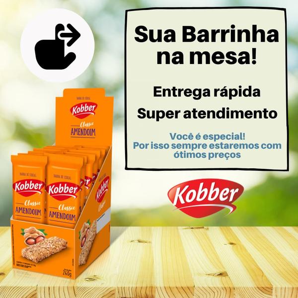 Imagem de Kit 6 Caixa Barra Cereal Kobber Classic 12un Amendoim