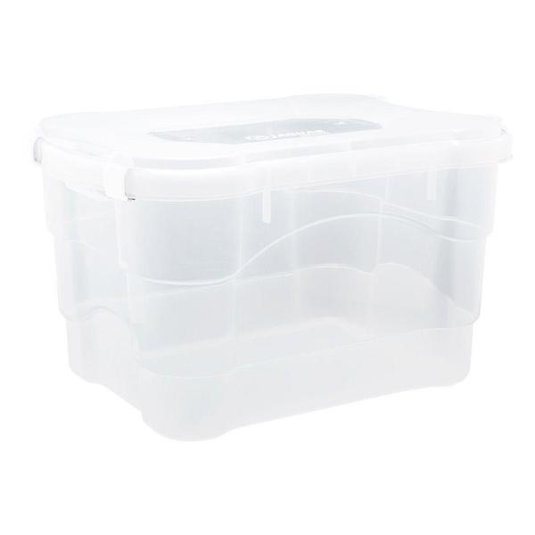 Kit 6 Caixas 45L Grande Multiuso Com Travas 0668T JAGUAR Imagem de Kit 6 Caixas 45L Grande Multiuso Com Travas 0668T JAGUAR
