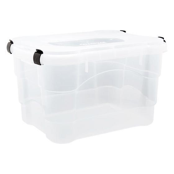 Kit 6 Caixas 45L Grande Multiuso Com Travas 0668T JAGUAR Imagem de Kit 6 Caixas 45L Grande Multiuso Com Travas 0668T JAGUAR