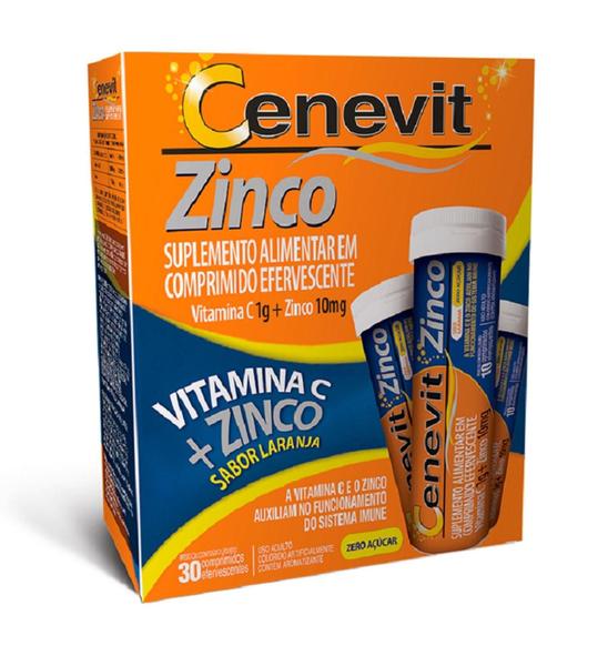 Imagem de Kit 6 caixas Cenevit Zinco 1g 30 Comprimidos Efervescentes - Legrand