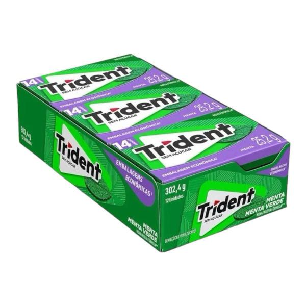 Imagem de Kit 6 Caixas Chiclete Trident 14S Caixa Com 12Un Sabor Menta