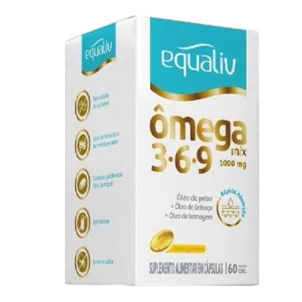 Kit 6 caixas Ômega 3.6.9 1000mg 60 Capsulas Equaliv Imagem de Kit 6 caixas Ômega 3.6.9 1000mg 60 Capsulas Equaliv