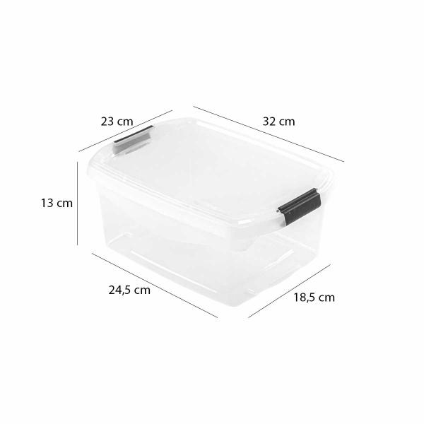 Kit 6 Caixas Organizadoras Transparente Tampa Com Travas 6L - Sanremo Imagem de Kit 6 Caixas Organizadoras Transparente Tampa Com Travas 6L